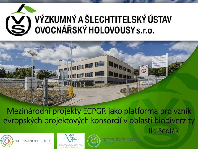 Mezinárodní projekty ECPGR jako platforma pro vznik evropských projektových konsorcií v oblasti biodiverzity